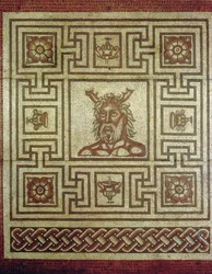 Meeresgott-Mosaik, Insula IV Gebäude 8, ca. 160-190 n. Chr. (Mosaik)